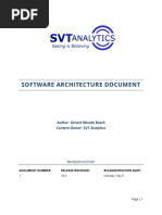 Software Architecture Document: Author: Gerard Mundo Bosch Content Owner: SVT Analytics