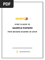 Exam18 ICSE Mathematics Sample Paper