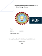 Analysis and Evaluation of PVT Solar Systems for Improved Efficiency