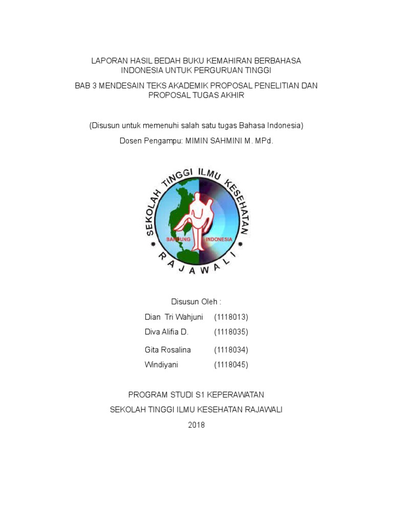 Laporan Hasil Bedah Buku Kemahiran Berbahasa Indonesia Untuk Perguruan Tinggi