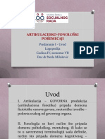 1. АРТИКУЛАЦИЈСКО-ФОНОЛОШКИ ПОРЕМЕЋАЈИ