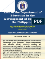 Role of Deped Development of Philippine Sports