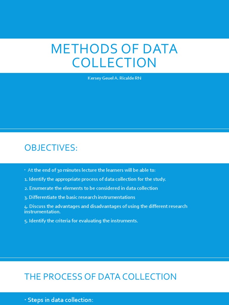 Methods of Data Collection | Survey Methodology | Questionnaire | Free ...