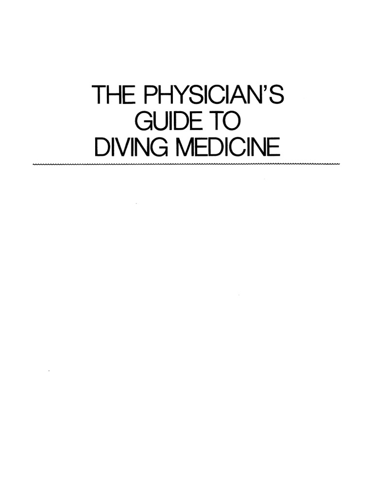The Physician'S Guide To Diving Medicine | PDF | Scuba Diving ...