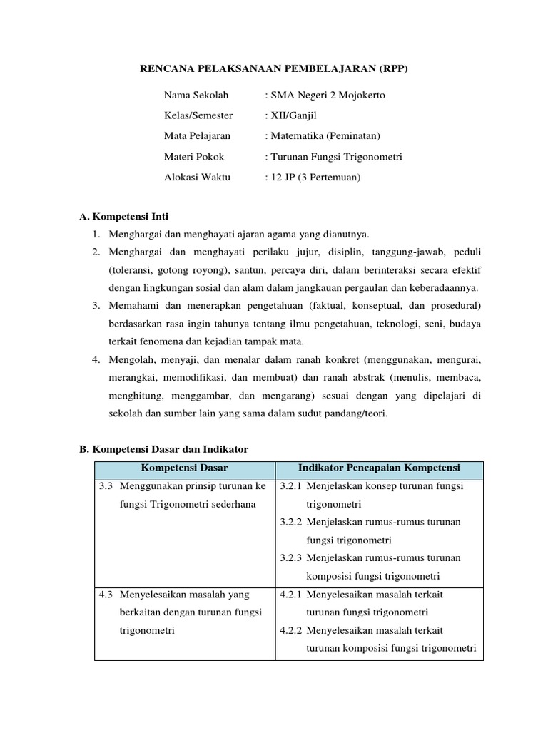 Bab 3 Turunan Fungsi Trigonometri