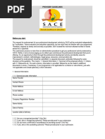 SACE Provider Guidelines