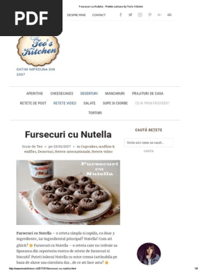 Fursecuri Cu Nutella Retete Culinare By Teo S Kitchen