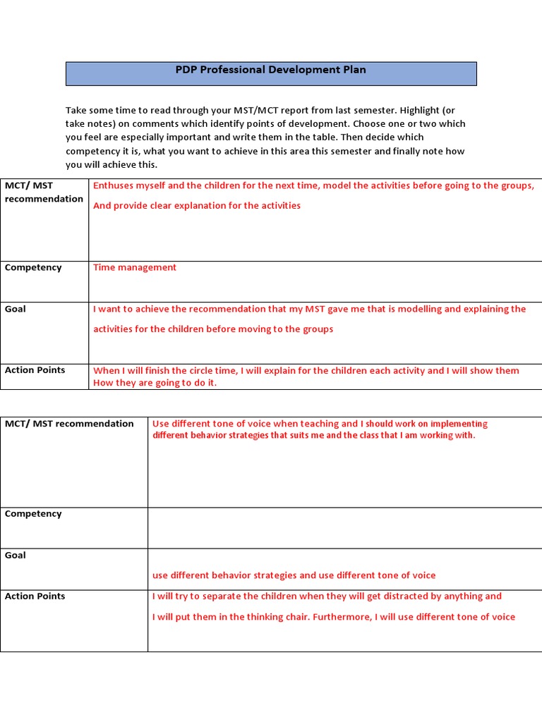 PDP Professional Development Goals | PDF | Business | Self-Improvement
