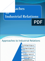 Approaches To Industrial Relations (IR)