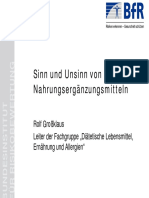 Nahrungsergaenzungsmittel - Sinn Und Unsinn PDF