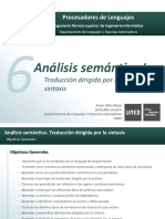 PDL - 10 - Tema 6 - Analisis Semantico Traduccion Dirigida Por La Sintaxis