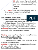 Food Preservation Chart