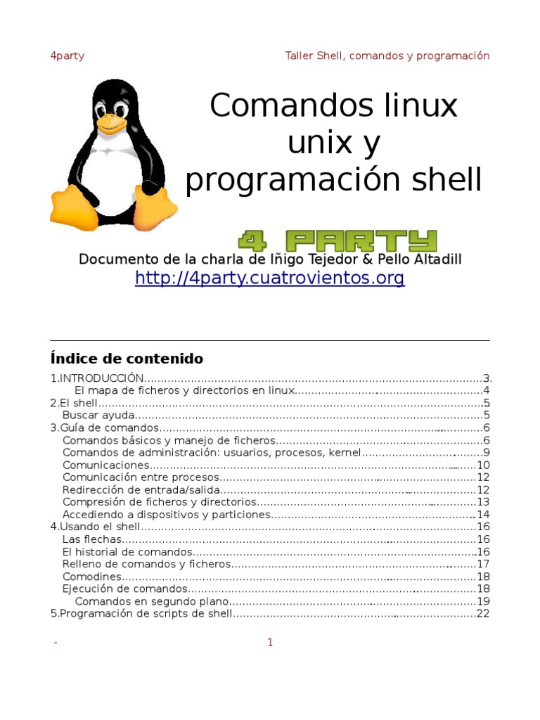 Taller de Comandos y Shell en Unix | PDF