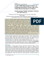 Western Media and Conflict Reportage in Africa: An Assessment of The Reportorial Pattern of The Cable News Network On Boko Haram Insurgency in Nigeria