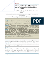 Knowledge, Attitudes and Practices of Hypertension Among Hypertensive Patients at Buchi Clinic, Kitwe, Zambia