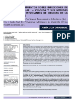 Nivel de Conocimientos Sobre Infecciones de Trasmisión Sexual - Vih/sida y Sus Medidas Preventivas en Estudiantes de Ciencias de La Salud de Ica 2017