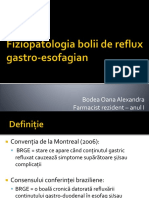 Fiziopatologia Bolii de Reflux Gastro-Esofagian