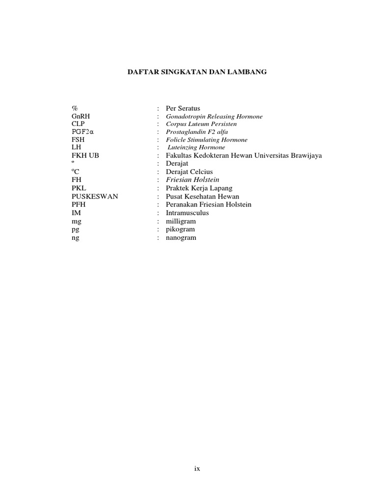 Daftar Singkatan | PDF