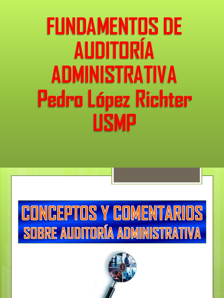 Fundamentos de Auditoría Administrativa | PDF | Auditoría | Contralor