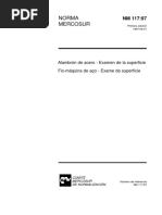 NBR 117 - Fio-maquina de Aco - Exame Da Superficie