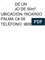 Se Vende Un Terreno de 50m2