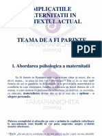 1. Implicatiile Maternitatii in Contextul Actual Teama de a Fi Parinte (1)