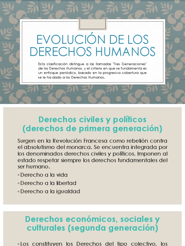 Evolución Histórica de los Derechos Humanos | PDF | Derechos humanos ...