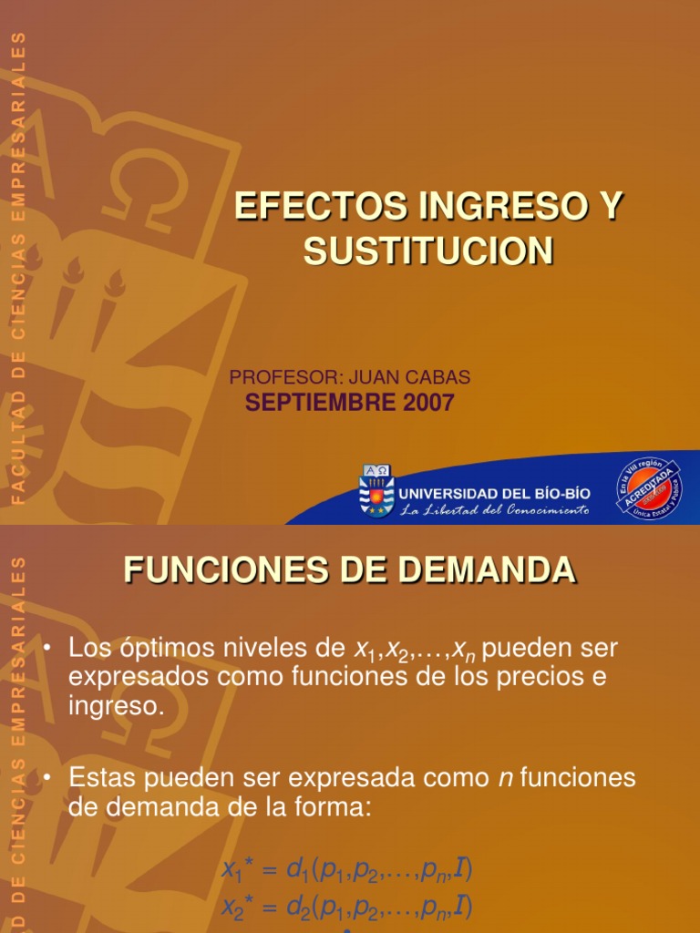 Efectos Ingreso y Sustitución en Demanda | PDF | Curva de demanda ...