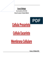 Cellula Eucariota - Procariota - Membrana PDF