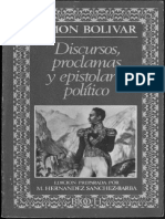 Simón Bolívar - Discursos, Proclamas y Epistolario Político PDF