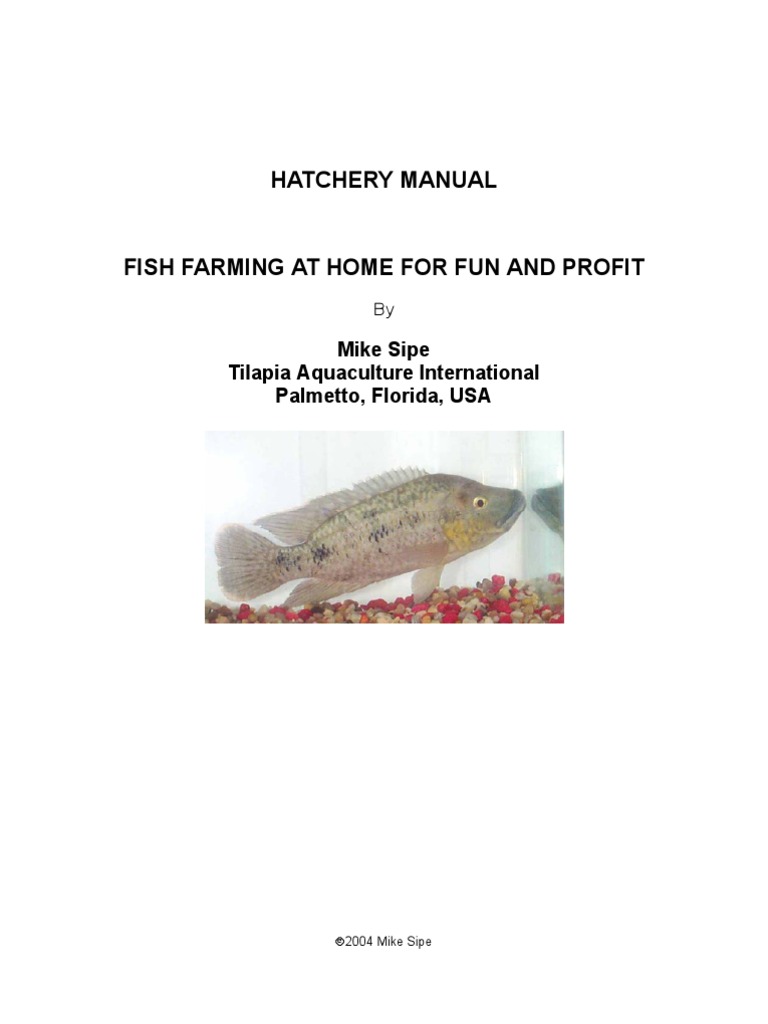 Hatchery Manual for Fish Selective Breeding Fish