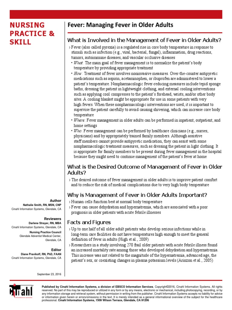 Management Of Fever In Older Adults – MAHZGY