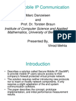 Secure Mobile IP Communication: Marc Danzeisen and Prof. Dr. Torsten Braun