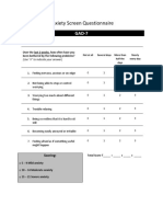 Anxiety Screen Questionnaire: Over The Last 2 Weeks, How Often Have You Been Bothered by The Following Problems?