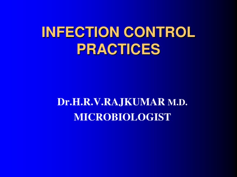Infection Control Practice | PDF | Science & Mathematics