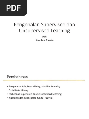 supervised dan unsupervised learning