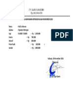 Slip Gaji Karyawan Nitrogen Bulan November 2018 (A5)