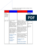 Unit Plan Calendar