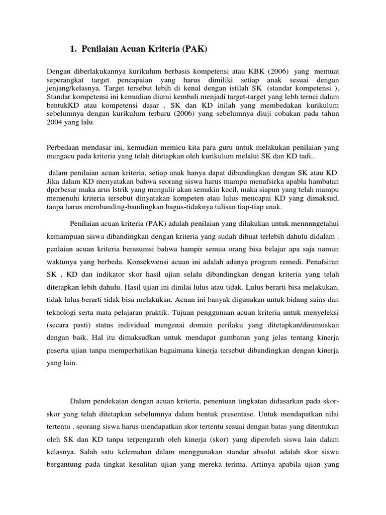 Penilaian Acuan Kriteria dan Norma | PDF | Bisnis | Pengembangan Diri