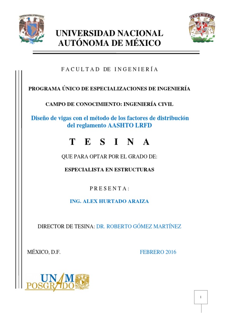 Tesinaa Ing. Alex PDF | PDF | Puente | Hormigón pretensado