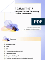 1 MTT229 - MTT6219 Aturan Kuliah VerSep2018