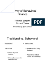 A Survey of Behavioral Finance