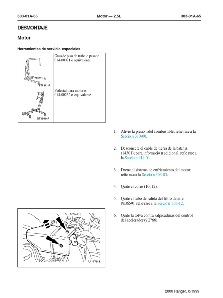 Manual de Taller Ford Ranger 2018 Desmontaje122132 PDF Acelerador Bienes manufacturados