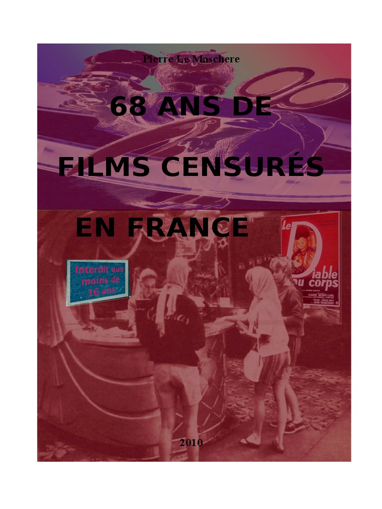 68 Ans de Cilms Censure en France PDF Cinématographie Censure