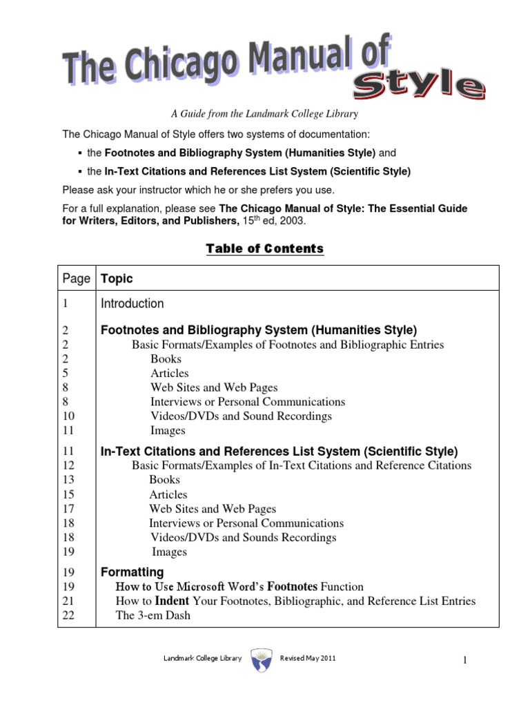 Chicago Manual of Style 15th Ed | PDF | Citation | Bibliography