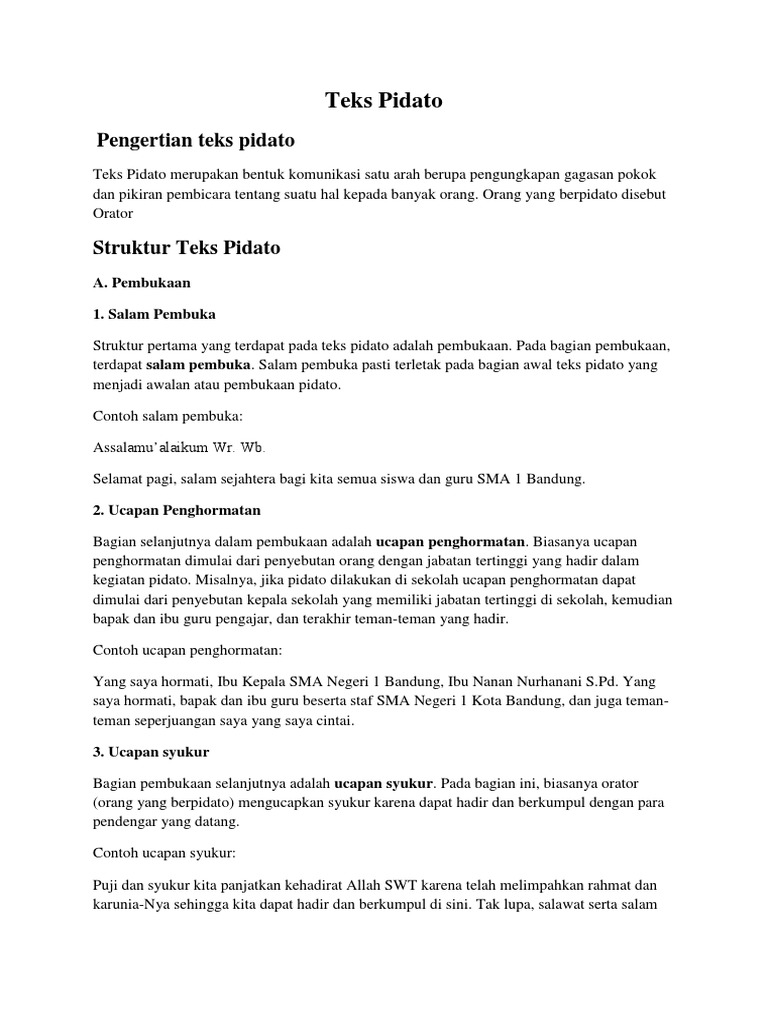 Teks Pidato  PDF