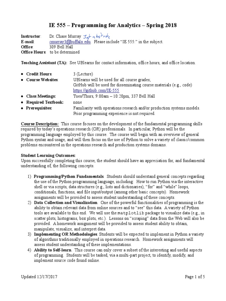 IE 555: Programming for Analytics Course | PDF | Homework | Plagiarism