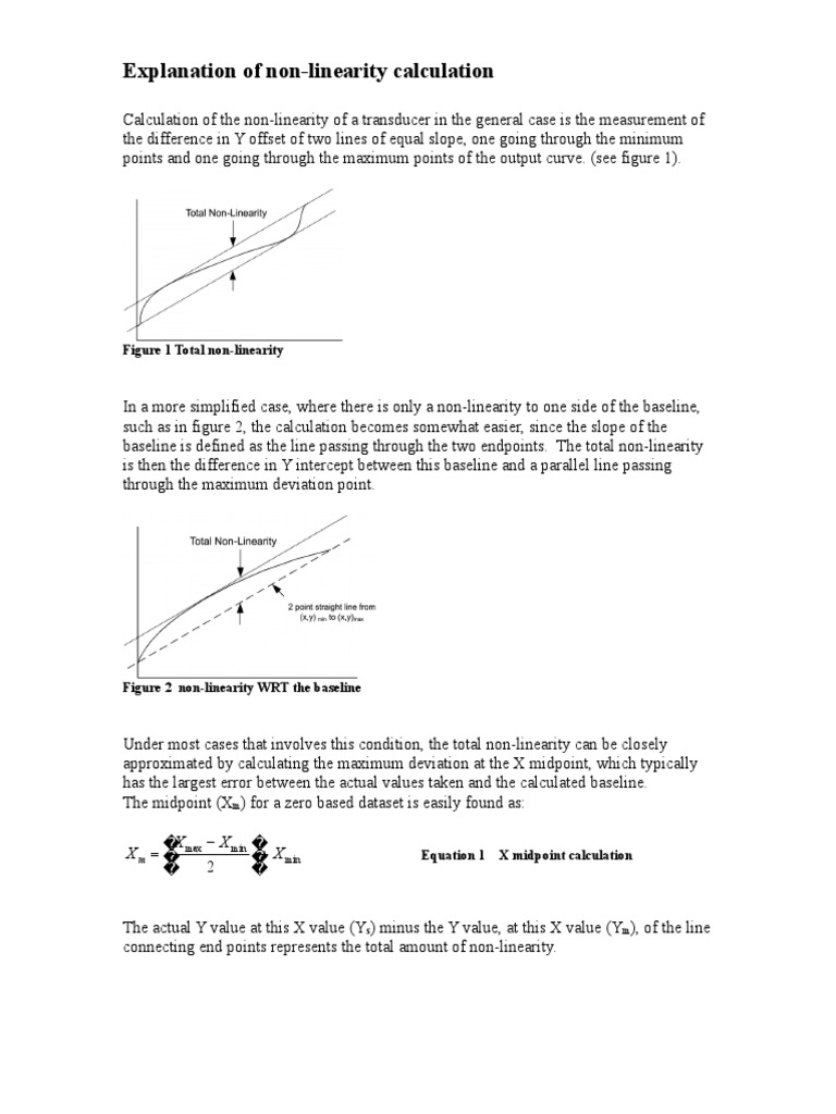 Non-Linearity Calculation Explained | PDF | Nonlinear System | Linearity