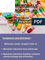 Antimicrobials Agents: Setio Harsono Dept/SMF Mikrobiologi Klinik FK Unair/RSUD - Dr.Soetomo