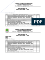 Cek List Pelayanan Radiologi